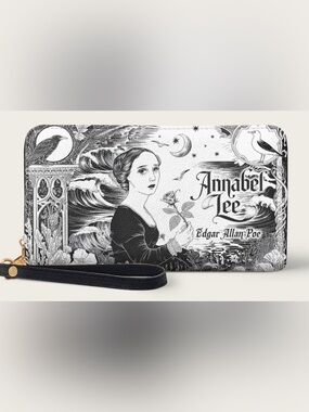Annabel Lee Edgar Allen Poe Theme Wristlet Wallet NIP